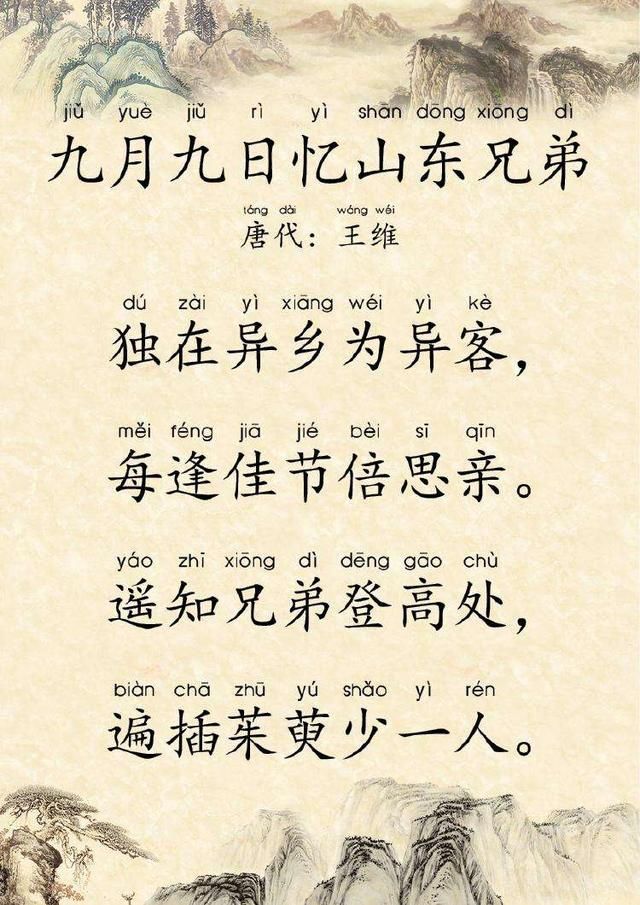 遍插茱萸少一人少一人指的是谁遍字是什么意思