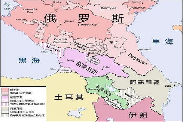 俄罗斯车臣共和国地图图片