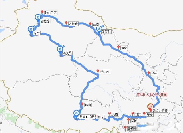 自驾游去西藏路线 进藏时间在10天左右