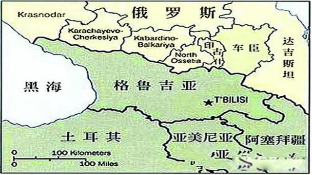 车臣共和国在地图上的位置 和北京的面积差不多大小