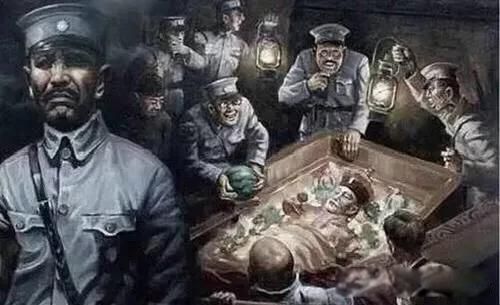 孙殿英盗墓时为什么要把慈禧身上的衣服扒下来呢 因为值钱