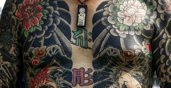 日本山口组的纹身图案等级 基本人人纹身女生也不幸免