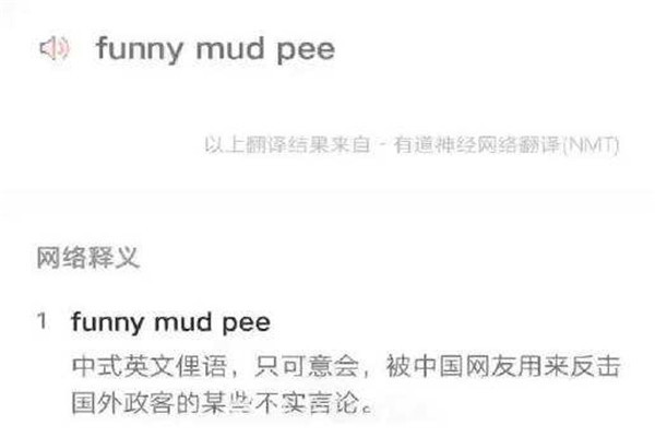 funnymudpee啥意思呀 英语词条新成员这梗年度新词