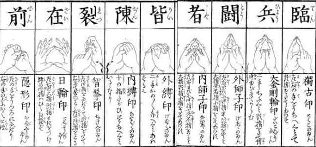 九字真言的作用和功能是什么意思 道家最著名的九字真言手印图解