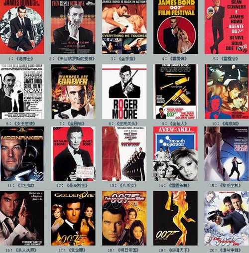 007系列共多少部电影 007电影系列顺序简介
