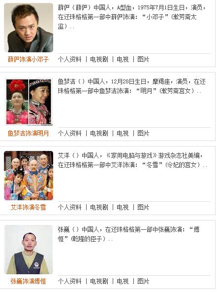 还珠格格演员表全部 第一部剧情简介