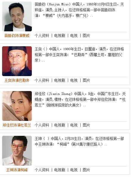 还珠格格演员表全部 第一部剧情简介