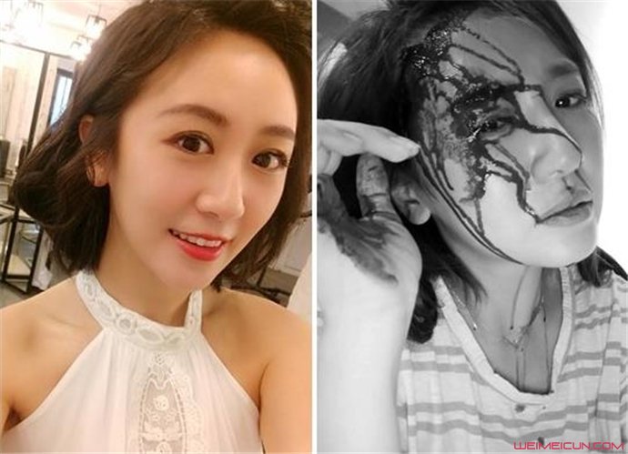 蔡小洁玩手机被砸破头 蔡小洁性感照