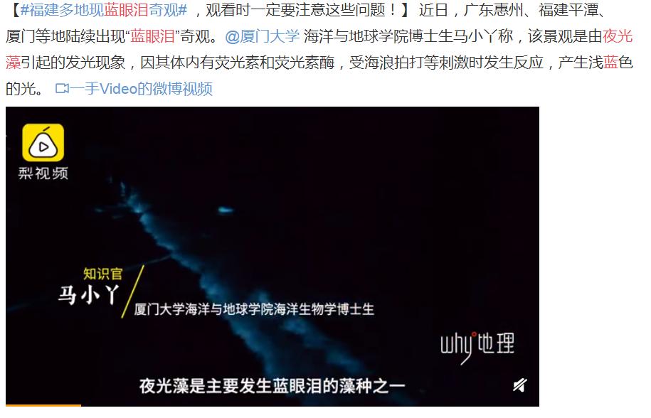 蓝眼泪在平潭哪个海滩 蓝眼泪是怎么形成的