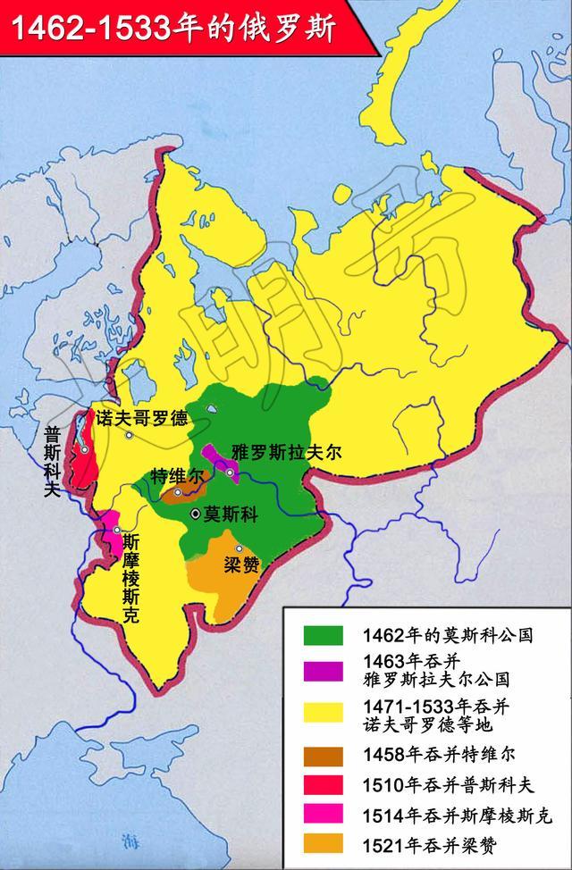 第一位俄罗斯沙皇是谁 沙皇俄国地图变化变迁图