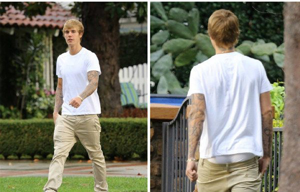 贾斯丁比伯露屁股照片曝光 比伯内裤半露翘屁股完爆卡戴珊