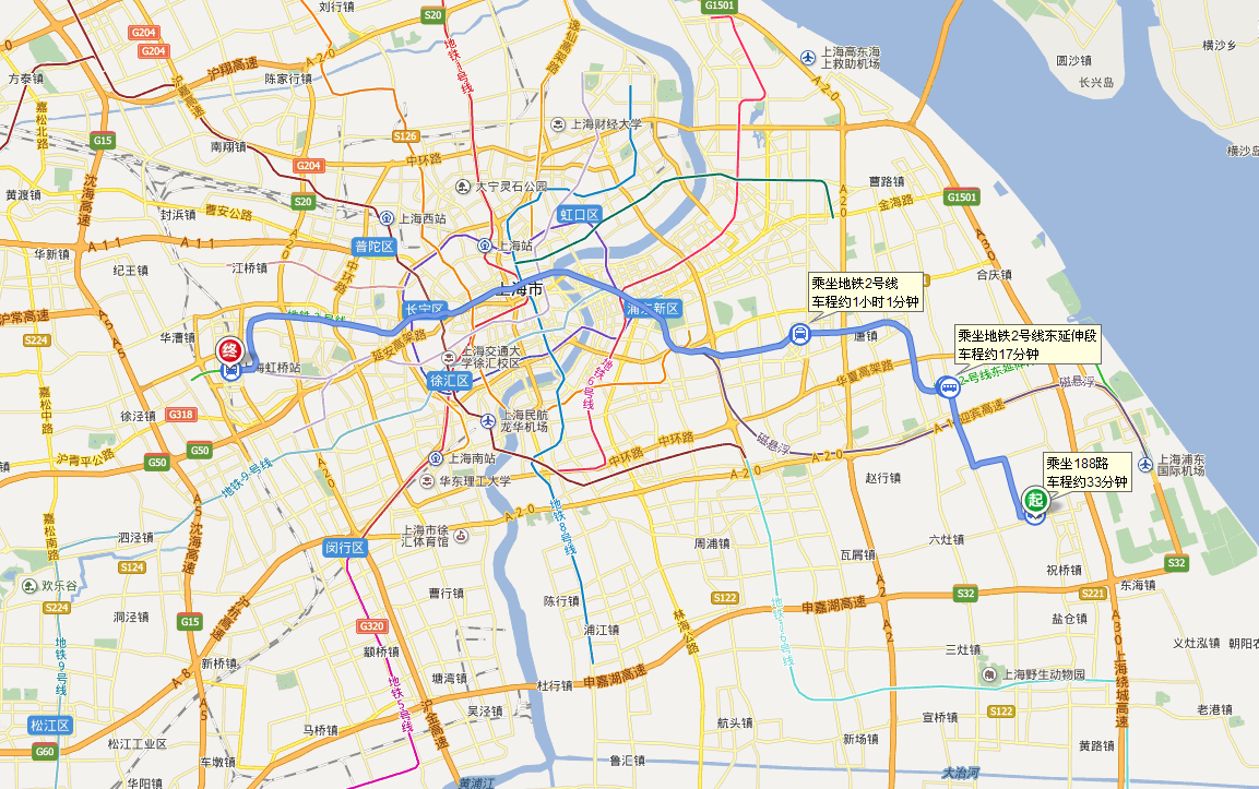 浦东机场磁悬浮列车线路图 上海磁悬浮票价多少