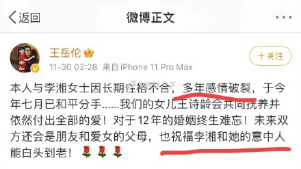 王岳伦李湘离婚是真的吗两人为什么离婚 李湘离婚的真正原