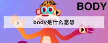 body是什么意思 这个英文单词的正确使用方法