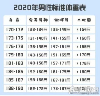 身高体重标准表 BMI体重指数计算公式