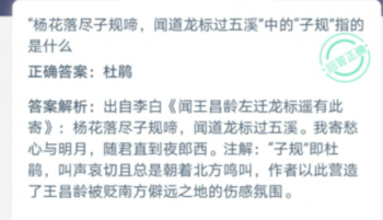 杨花落尽子规啼子规是什么鸟 杜鹃为什么叫做子规
