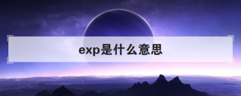 exp是什么意思 有着多种意思的缩写词