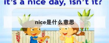 nice是什么意思 作为形容词用的时候意思是