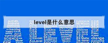 level��ʲô��˼ �����ʵ�ʱ����˼��