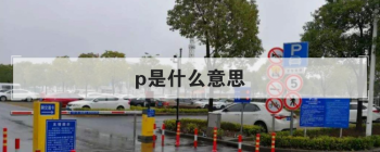 p是什么意思 下面来给大家具体的介绍一下