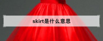 skirt是什么意思 作为名词使用意思是