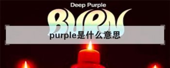 purple是什么意思 作名词的时候意思是