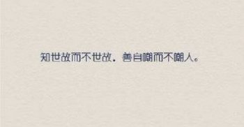 知世故而不世故什么意思 第二个词是形容词