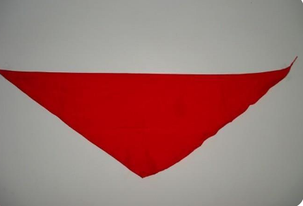 红领巾平面展开图片 少先队员的标志红领巾图片