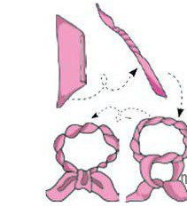 小方丝巾的系法 小方丝巾最常见的几种系法