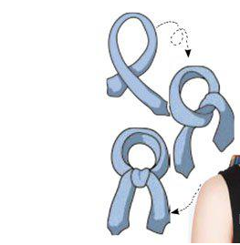 小方丝巾的系法 小方丝巾最常见的几种系法