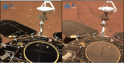 “天问一号”传回火星全新影像图 从火星表面传回自拍照