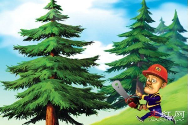 熊出没中光头强是一位伐木工人,砍树的他常常会遇到森林中两只熊的